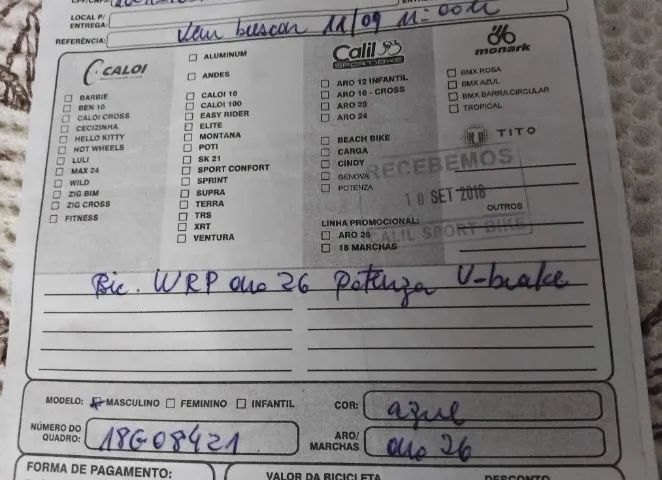Bicicleta aro 26 tipo barra circular com documento.Único dono. - Foto 2