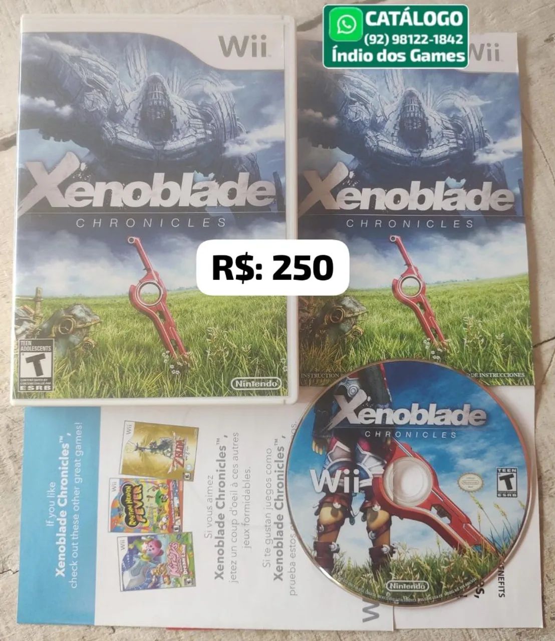 Xenoblade Chronicles = R$: 250