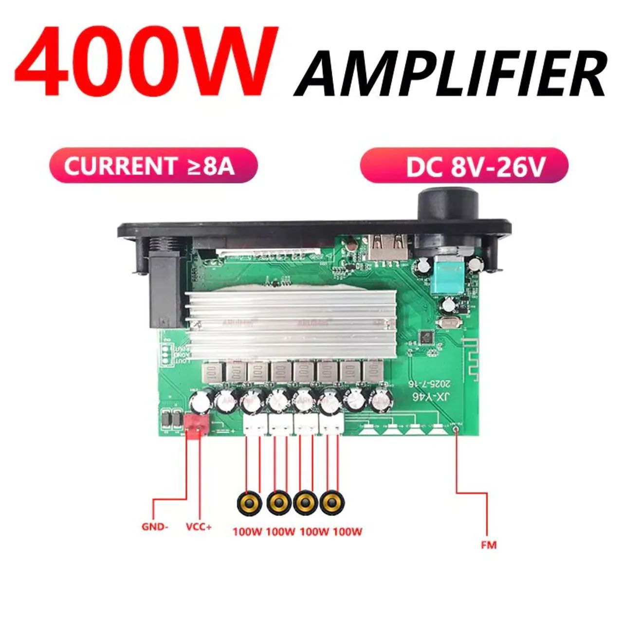 Placa Amplificada Bluetooth 400w - Foto 2