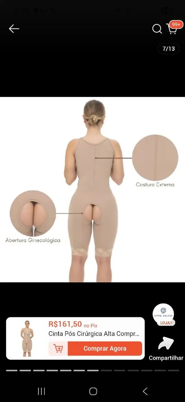 2 Cintas pós abdominoplastia 