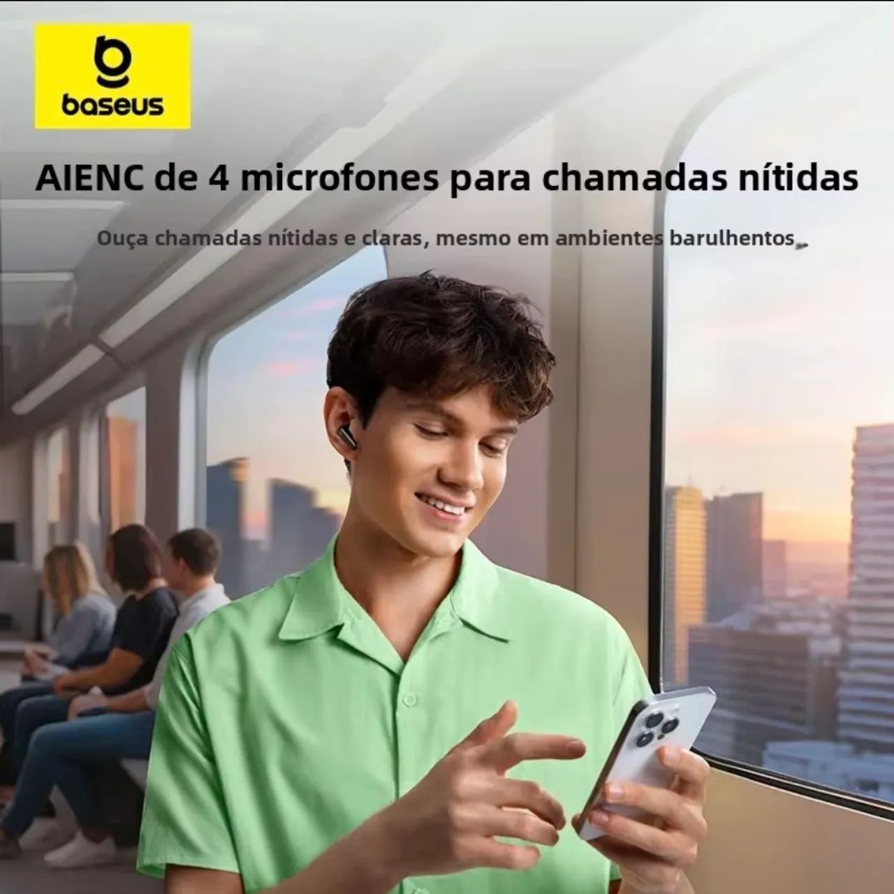 Fone Baseus EP10 super Bass ANC 43dB - Foto 5