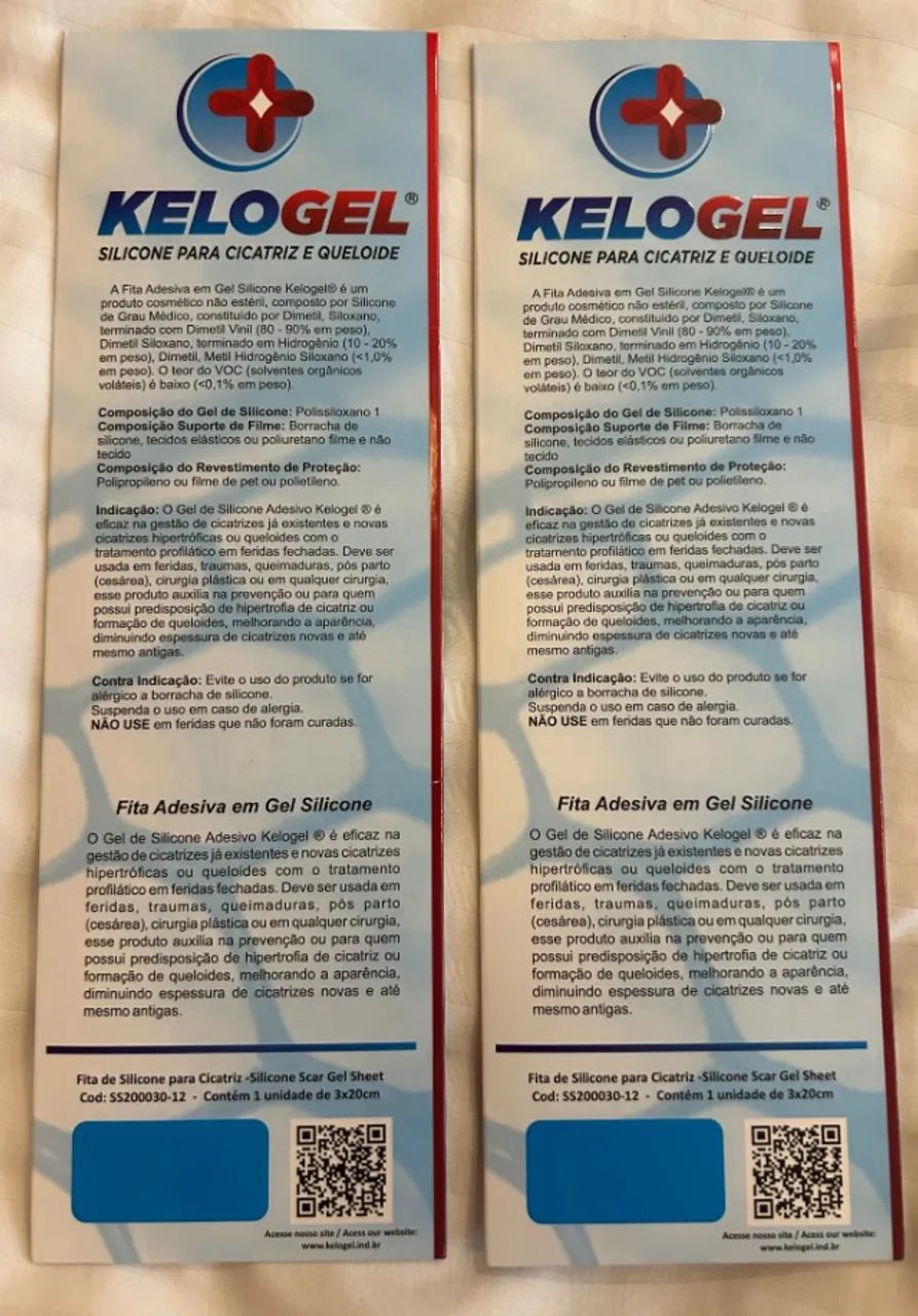 Kelogel - fita de Silicone para cicatriz e queloide