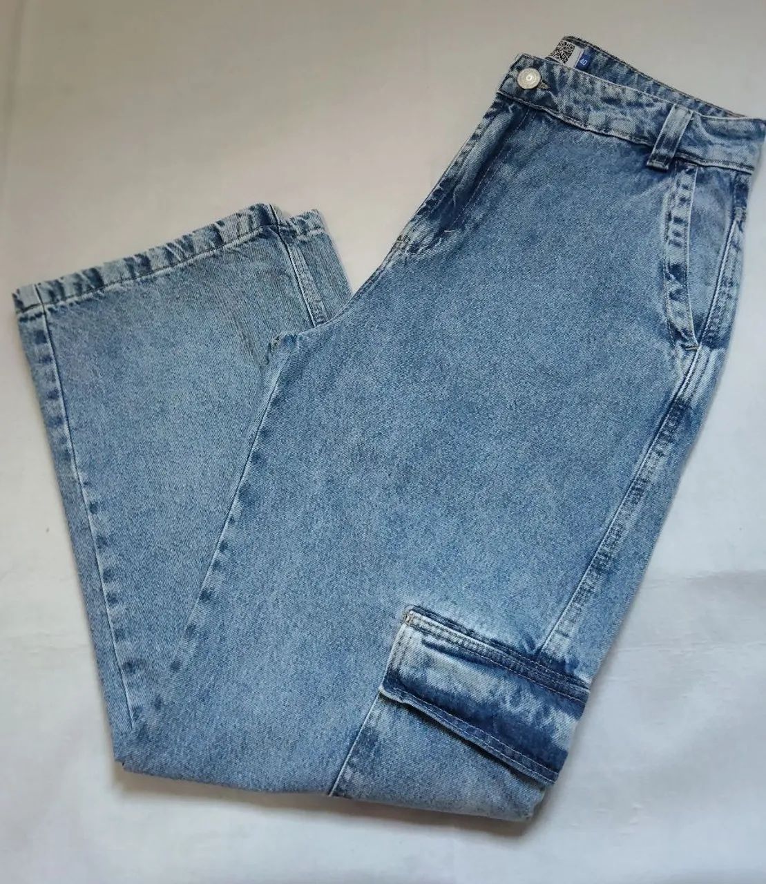 Calça jeans cargo