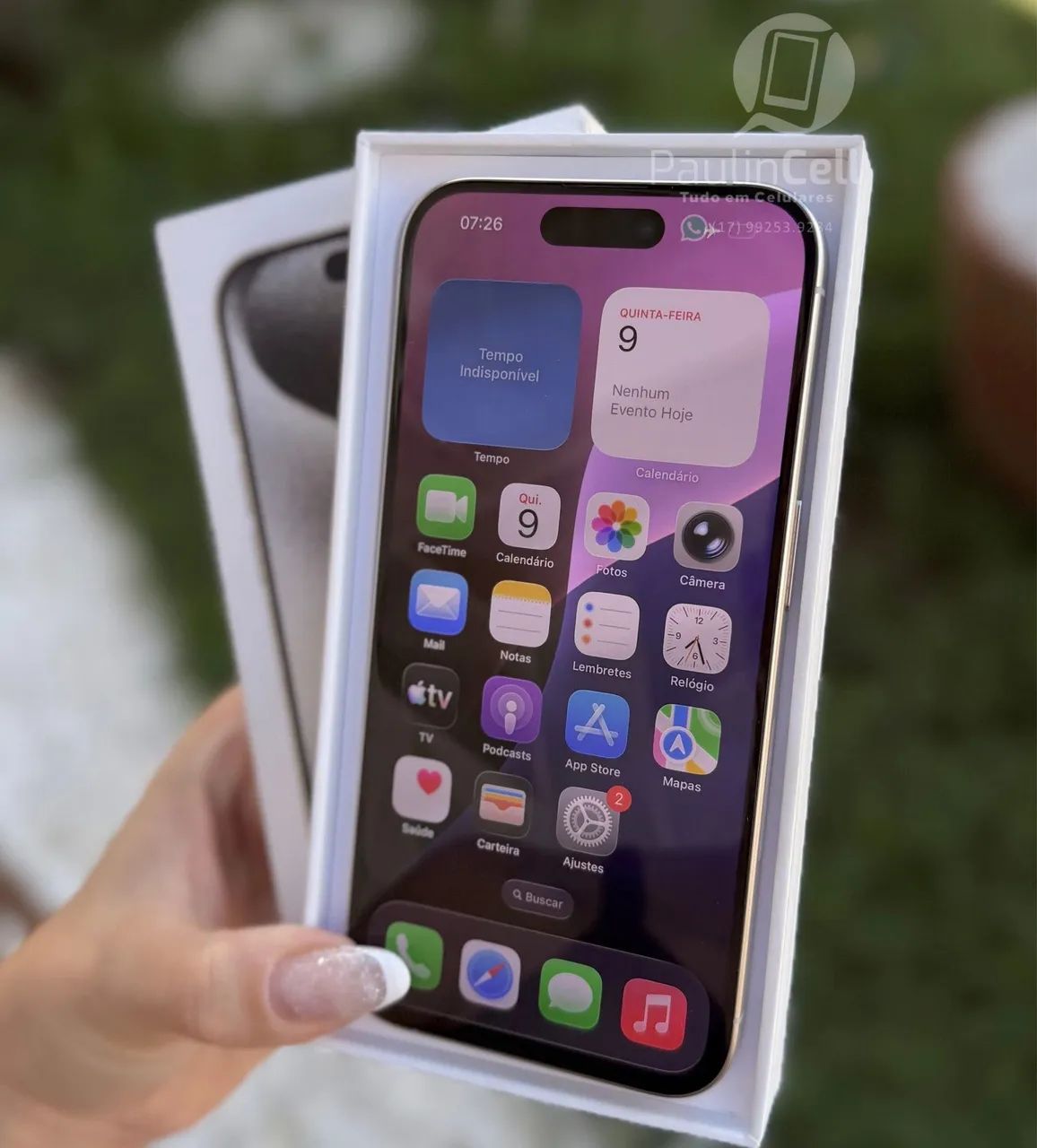 IPhone 15 pro 128gb branco completo  - Foto 4