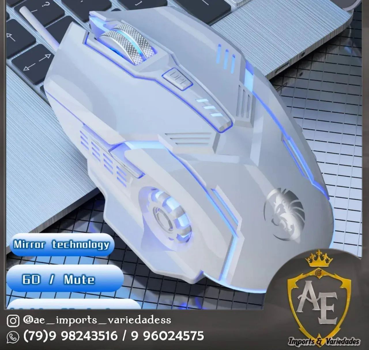 Mouse Gamer Branco 