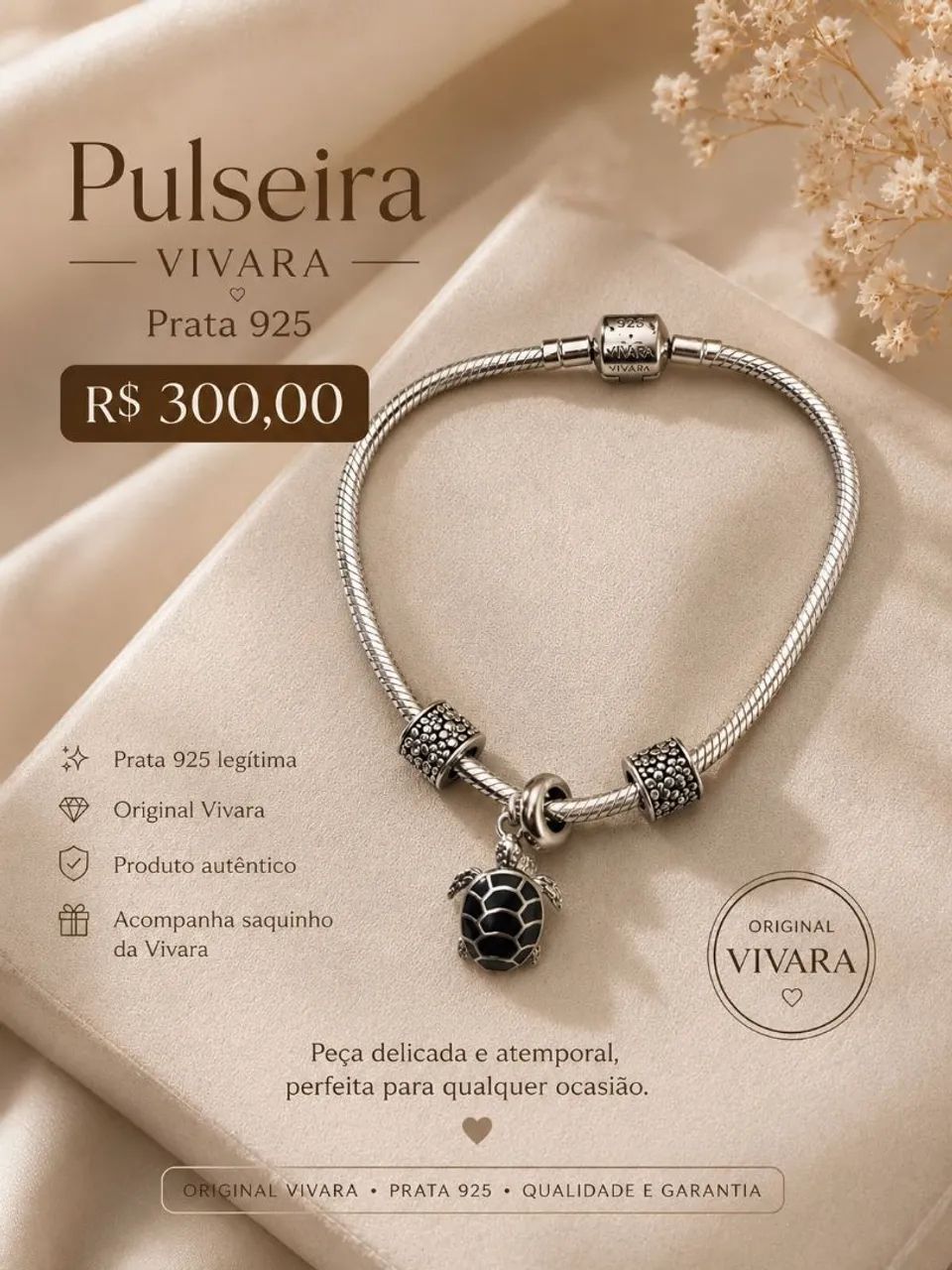 Pulseira Berloque Vivara 