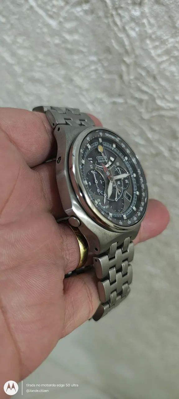 Relógio Citizen ecodrive 9 ponteiros Full Titanium tudo ok  - Foto 2
