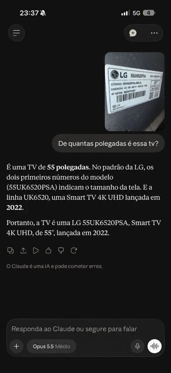 Tv Lg 55 polegadas 4k 2022