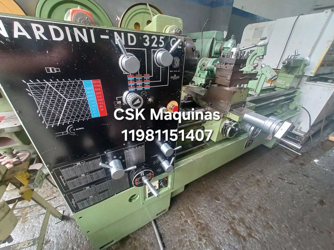 Torno Nardini ND 325, 650 X 1500mm, todo original - Foto 2