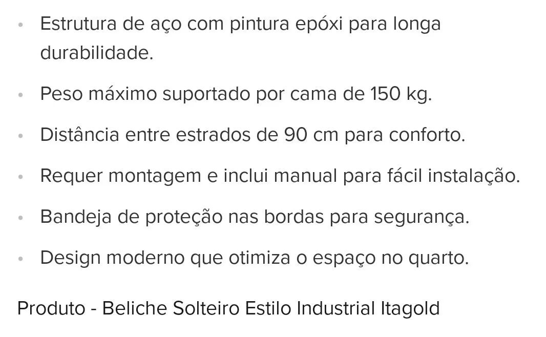 Cama beliche aço  - Foto 4