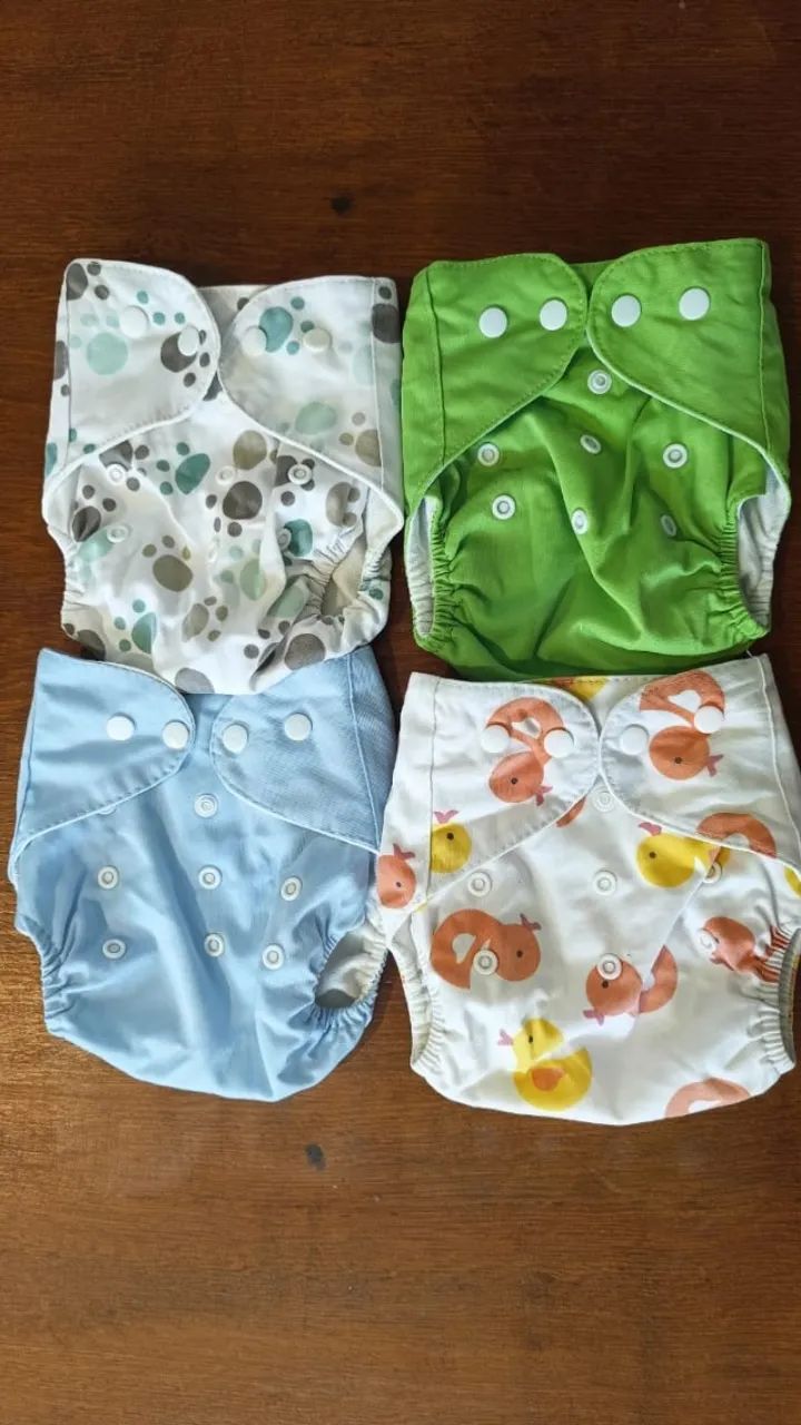 Kit com 6 Fraldas Ecológicas - Qianquhui e Littles e Bloomz