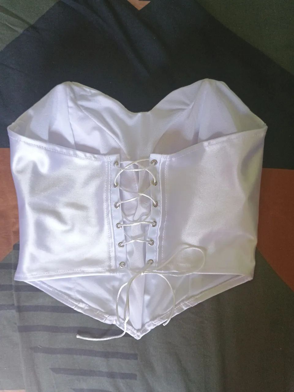 CORSET AZUL E BRANCO NOVO - Foto 4