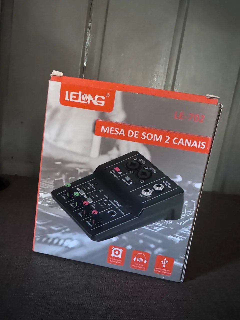 Mesa de som 2 canais LeLong  - Foto 3