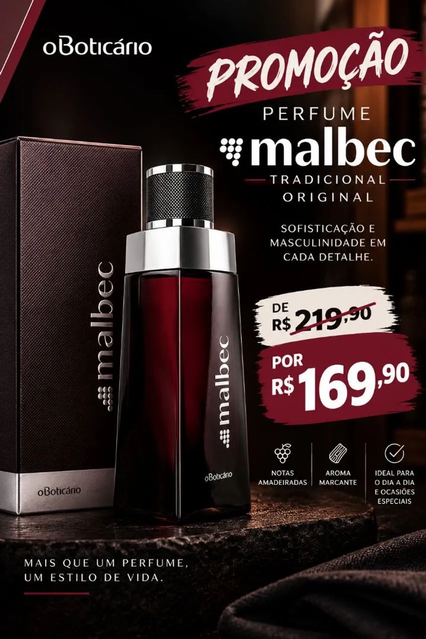 Perfume Malbec Tradicional Original O Boticário 