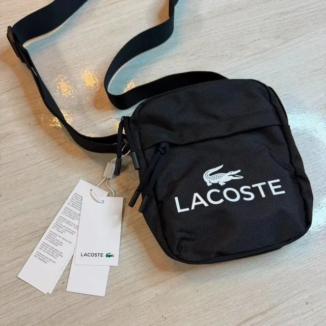 Bolsa Transversal Lacoste Original Vertical Camera Bag Preta
