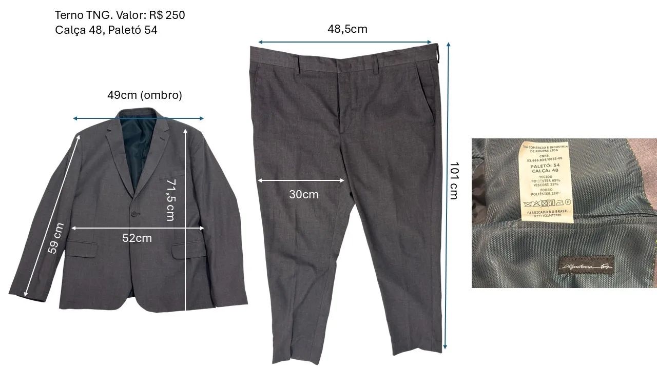 Terno TNG Cinza 54 - Foto 2