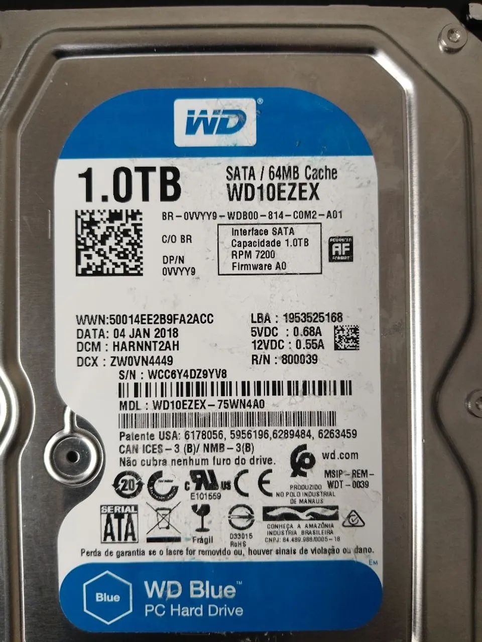 HD WD BLUE SATA 1TB de ram  - Foto 3