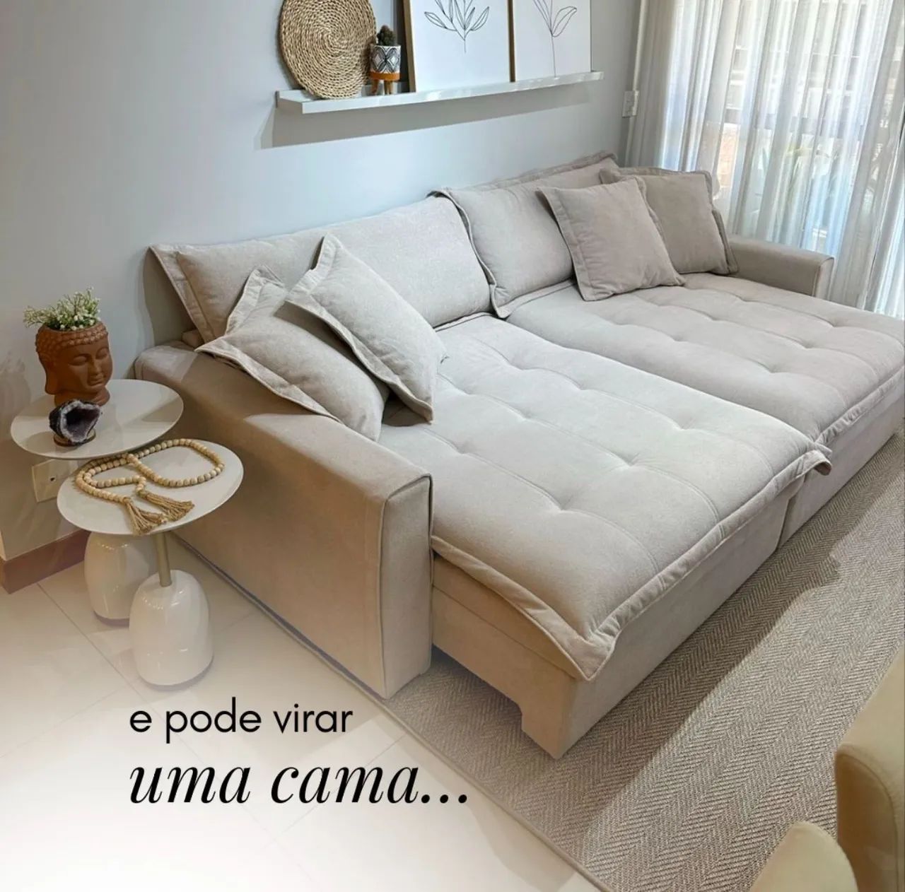 Estofado Cama-Baú Caroline Largura 2,20m novo 