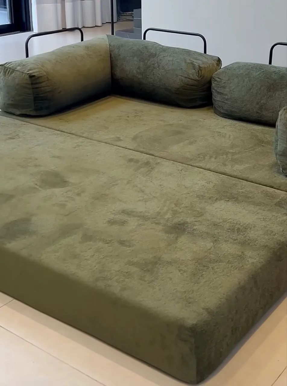 Sofá cama mais de 60% desconto, praticamente NOVO  - Foto 2