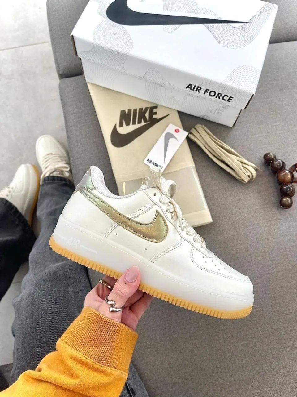 Tênis Nike Air Force Sola Gel Masculino - Foto 5