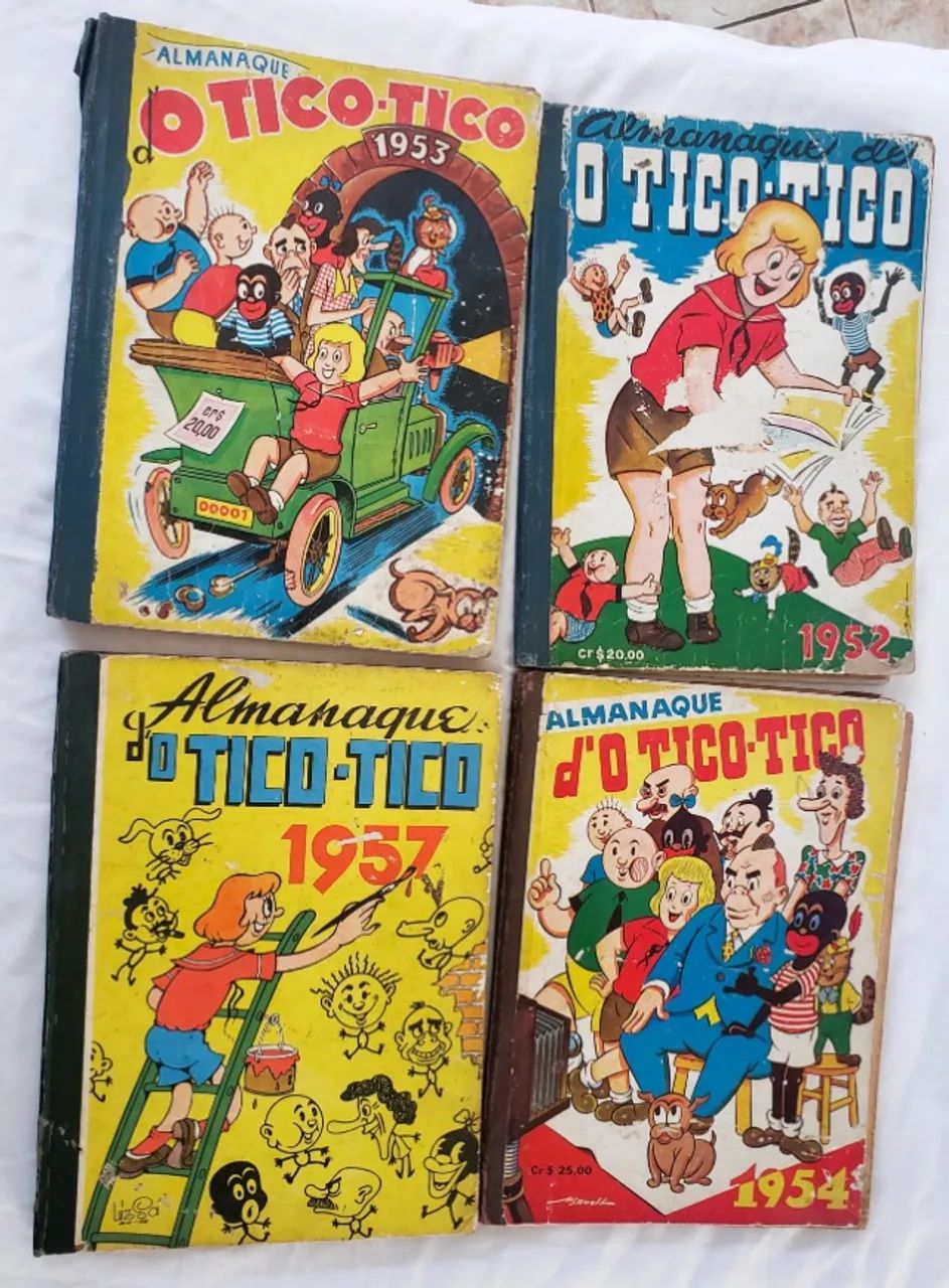 Raro! almanaques o tico-tico 1952 1953 1954 1957 originais