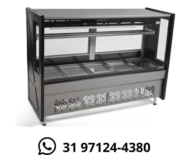 Balcão de Carnes 1,75M Vidro Reto Polar