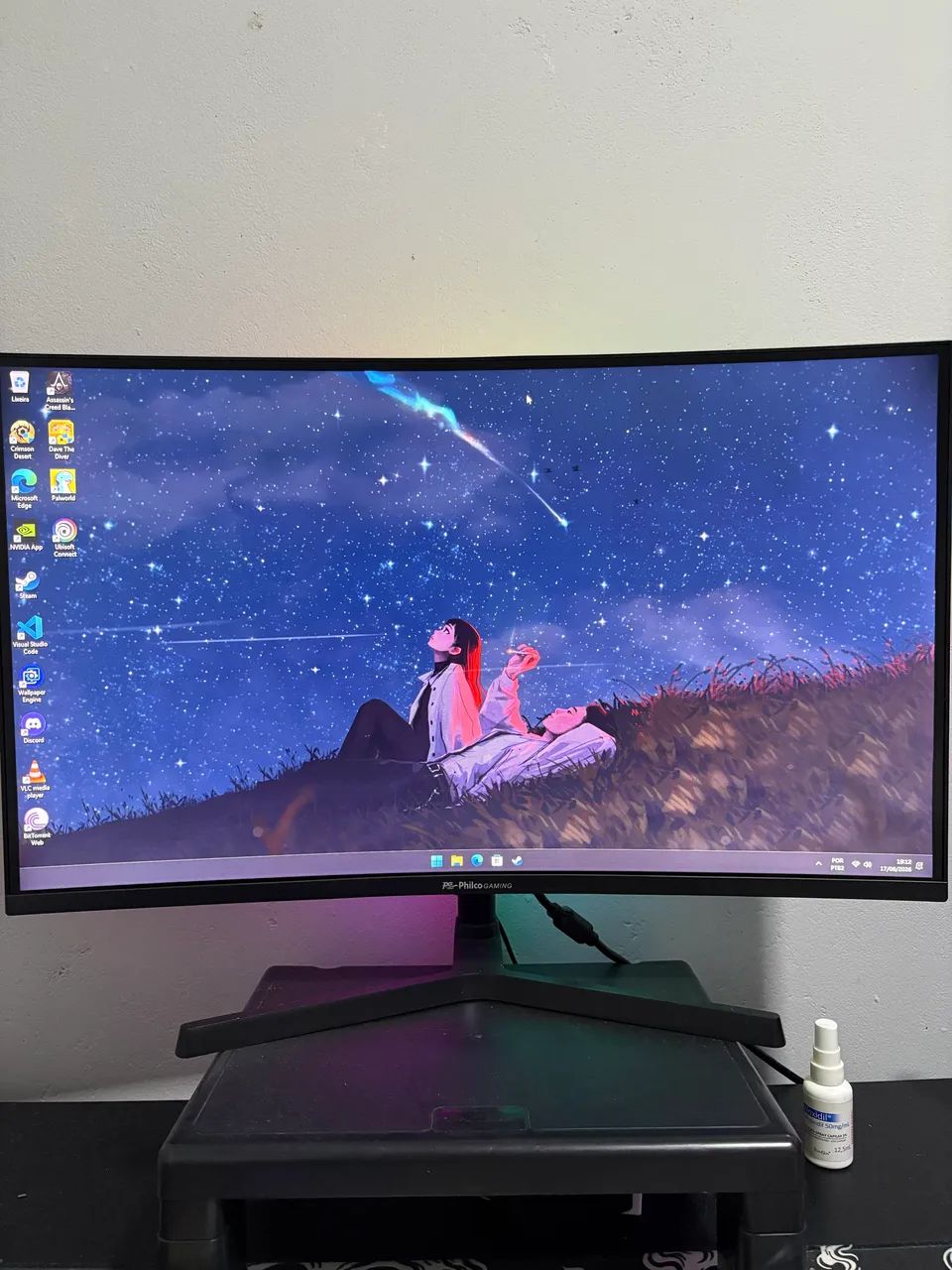 Monitor 27 polegadas Philco Gaming Curvo 165hz RGB - Foto 5