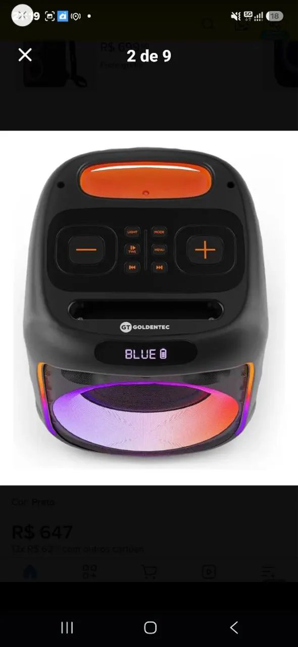 Caixa de som bluetooth goldentec GT CUBE 250W - Foto 2