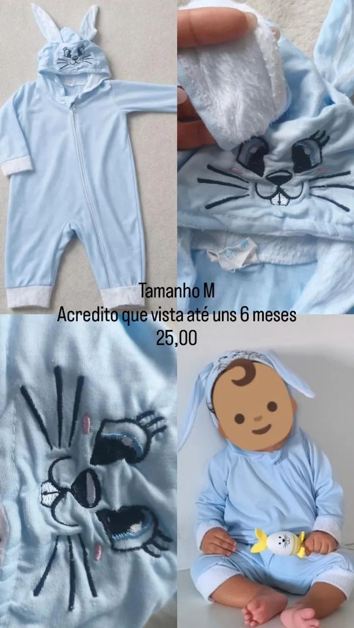 Roupa coelhinho Azul