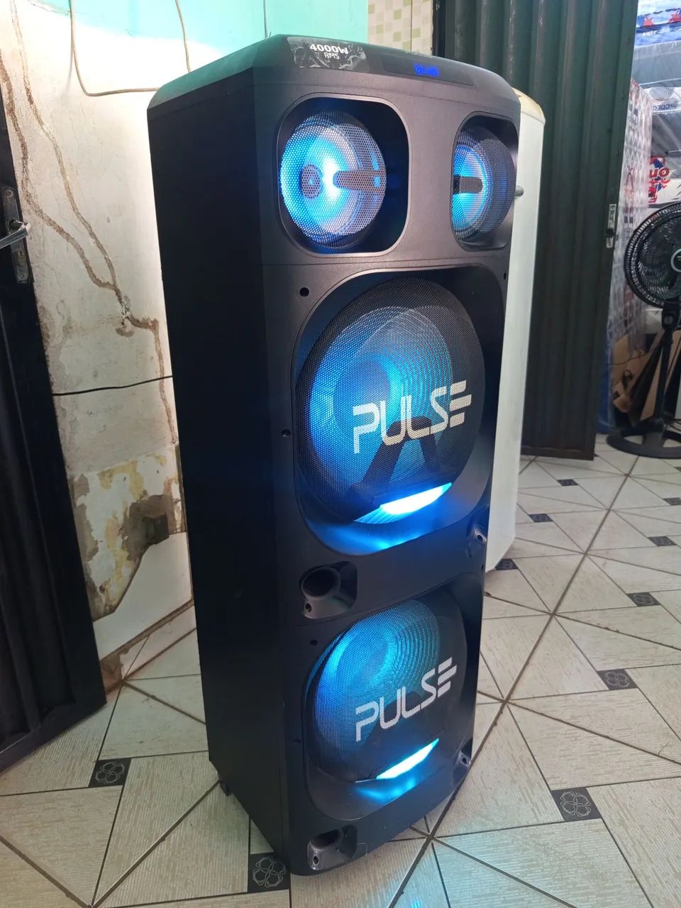 Caixa de som super torre pulse PS1000, potência 4000W RMS.  - Foto 5