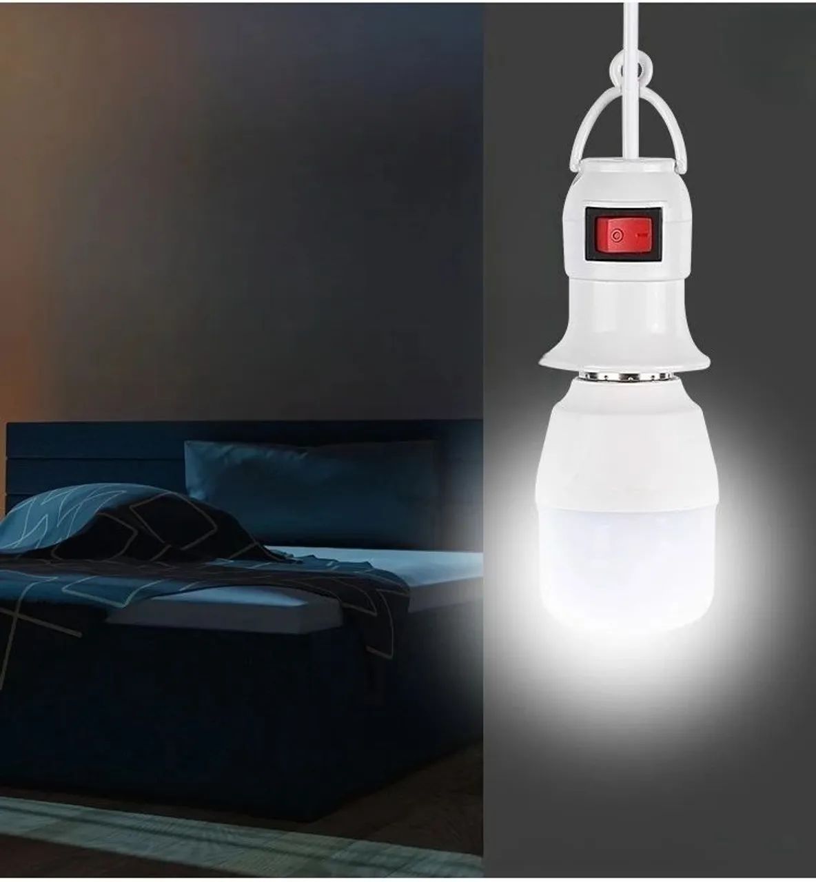 Extensão para lâmpada com boquilha E27 e interruptor - Foto 4