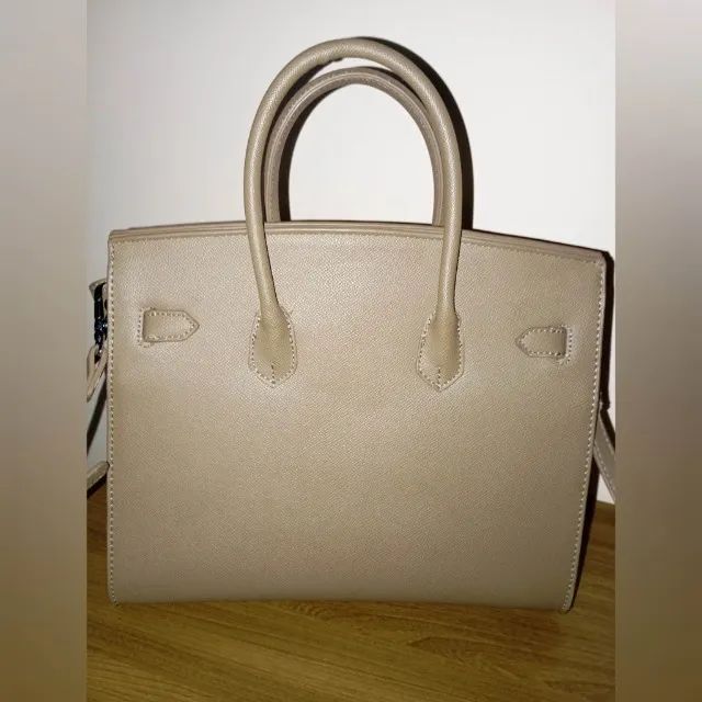 Bolsa de Mão Estruturada Bege - Foto 3
