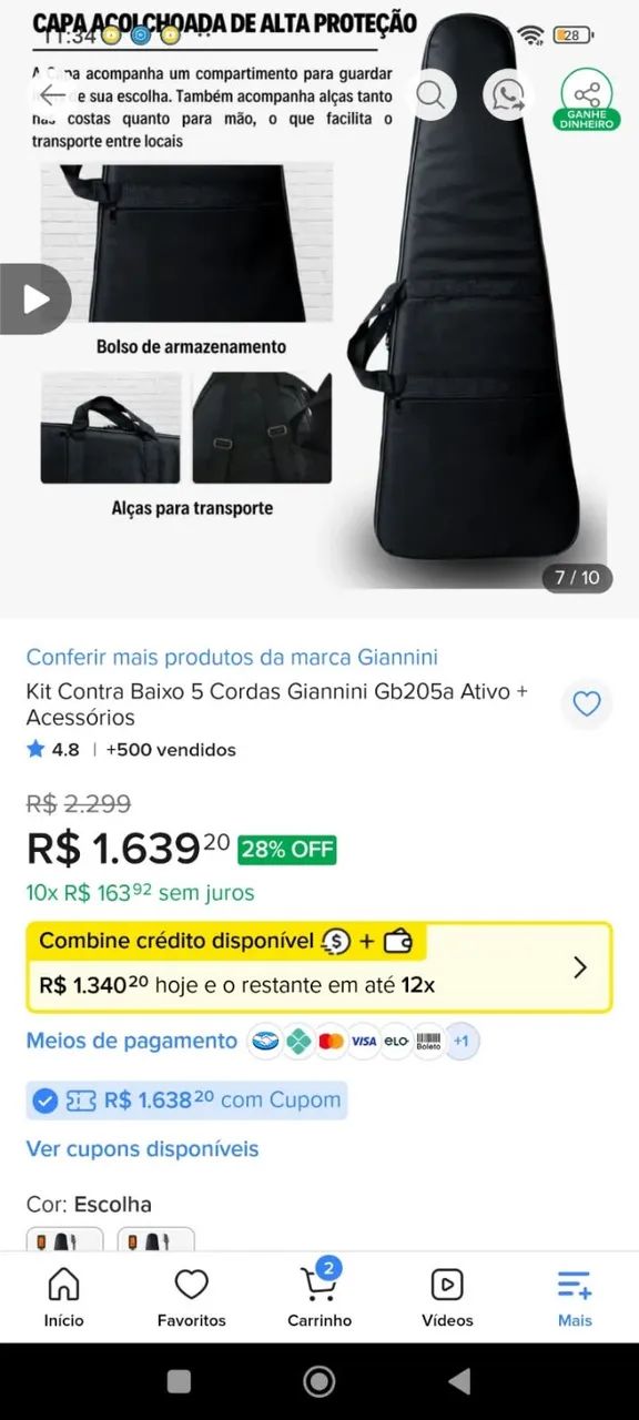 Baixo sem marcas de uso - Foto 3