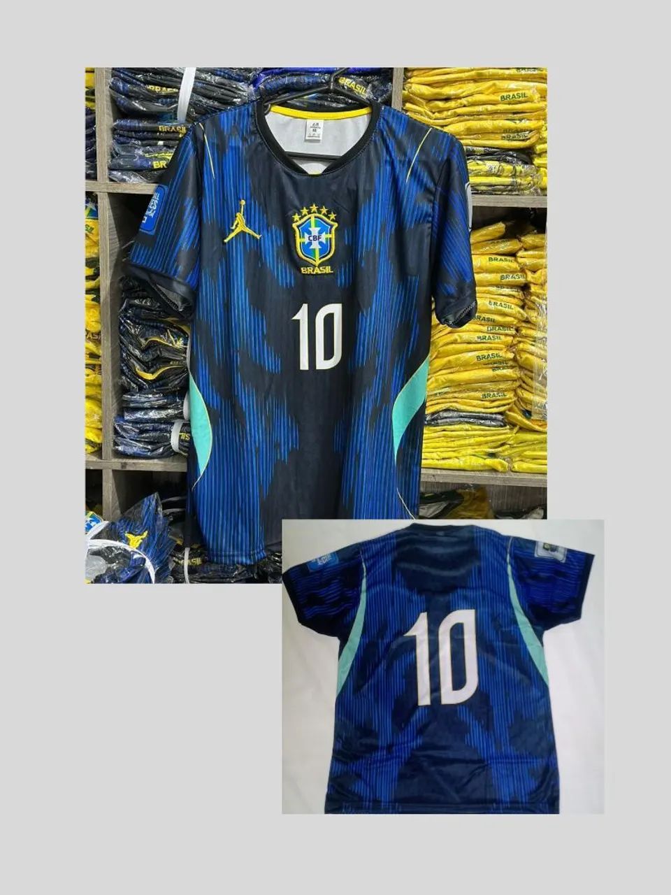Camisa do brasil uniforme 2 azul 