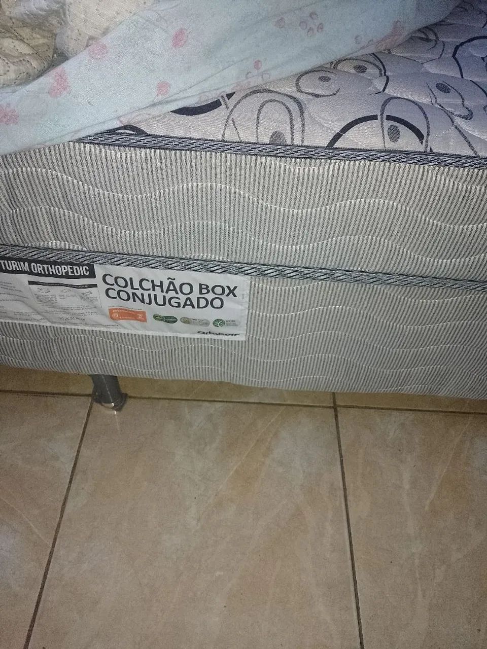 Cama box casal usada acoplada 