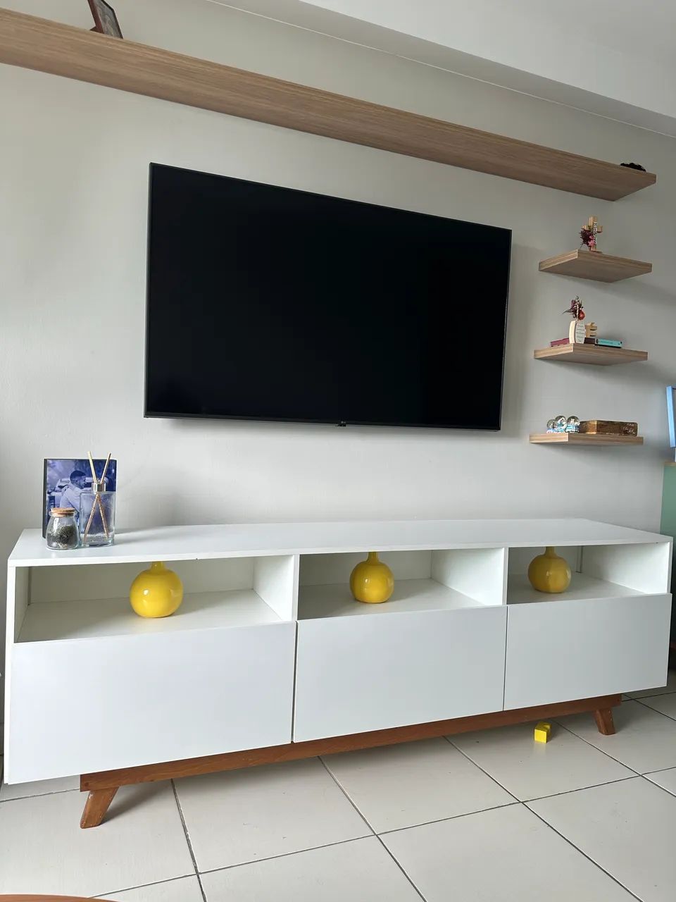 Rack MDF + Madeira ( 1,90 x 0,40 ) EXCELENTE - Foto 2