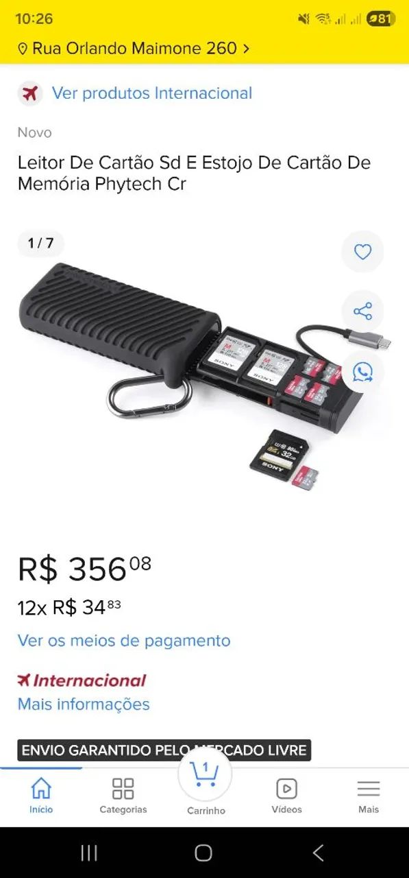 LEITOR PGYTEC  RAPIDO DE SD E CASE  - Foto 5