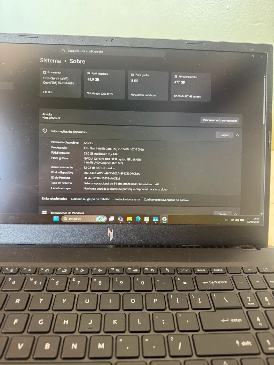 Acer nitro v15 Rtx5050 - Foto 2