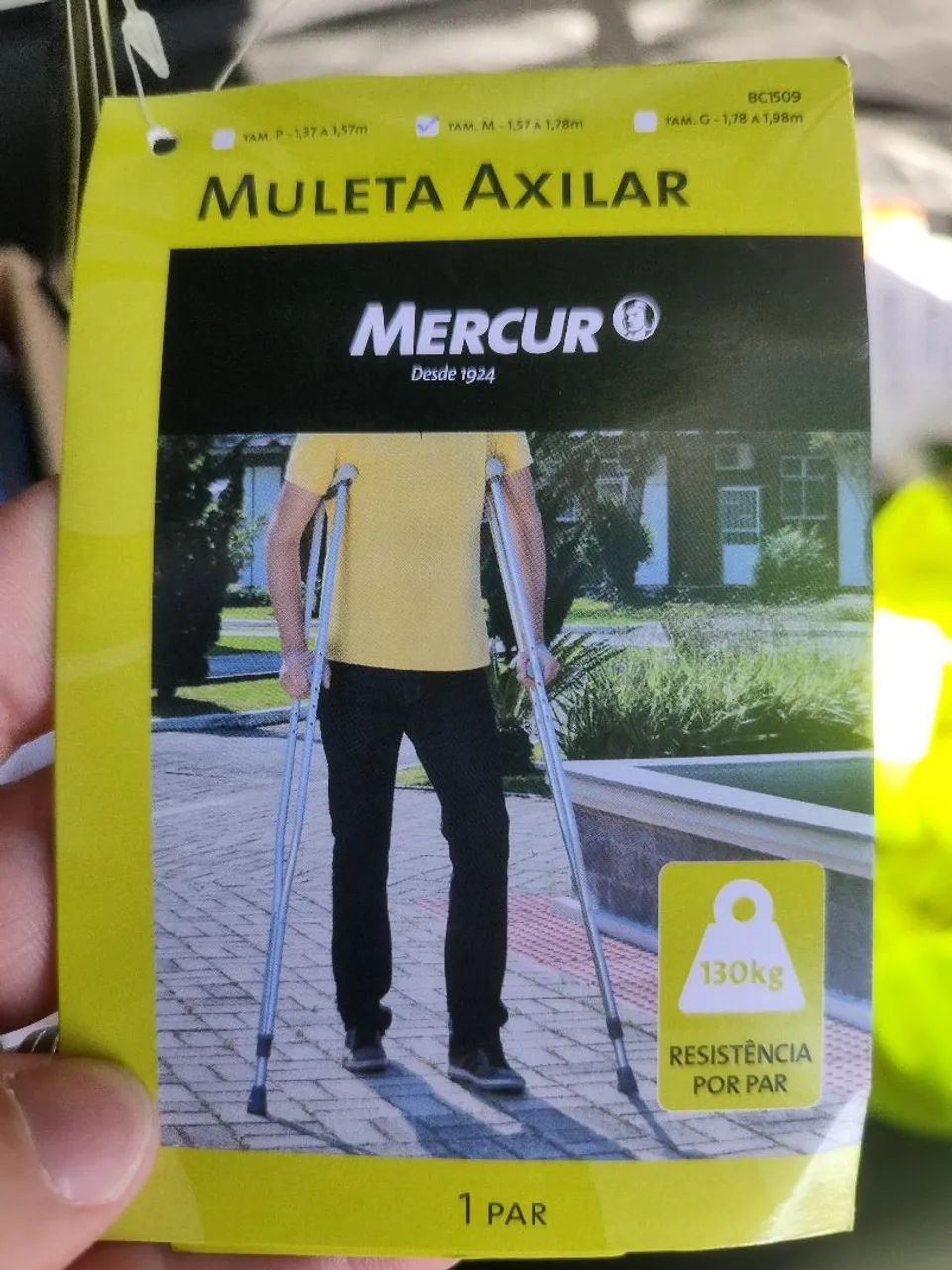 Par de muleta axilar Mercur com Nota fiscal  - Foto 5