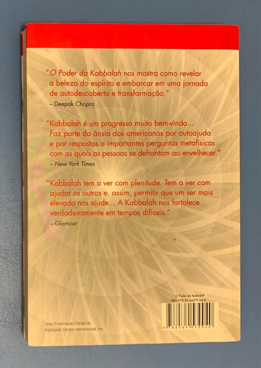 O poder da Kabbalh - Yehuda Berg nunca folheado , manchas na lateral . - Foto 3