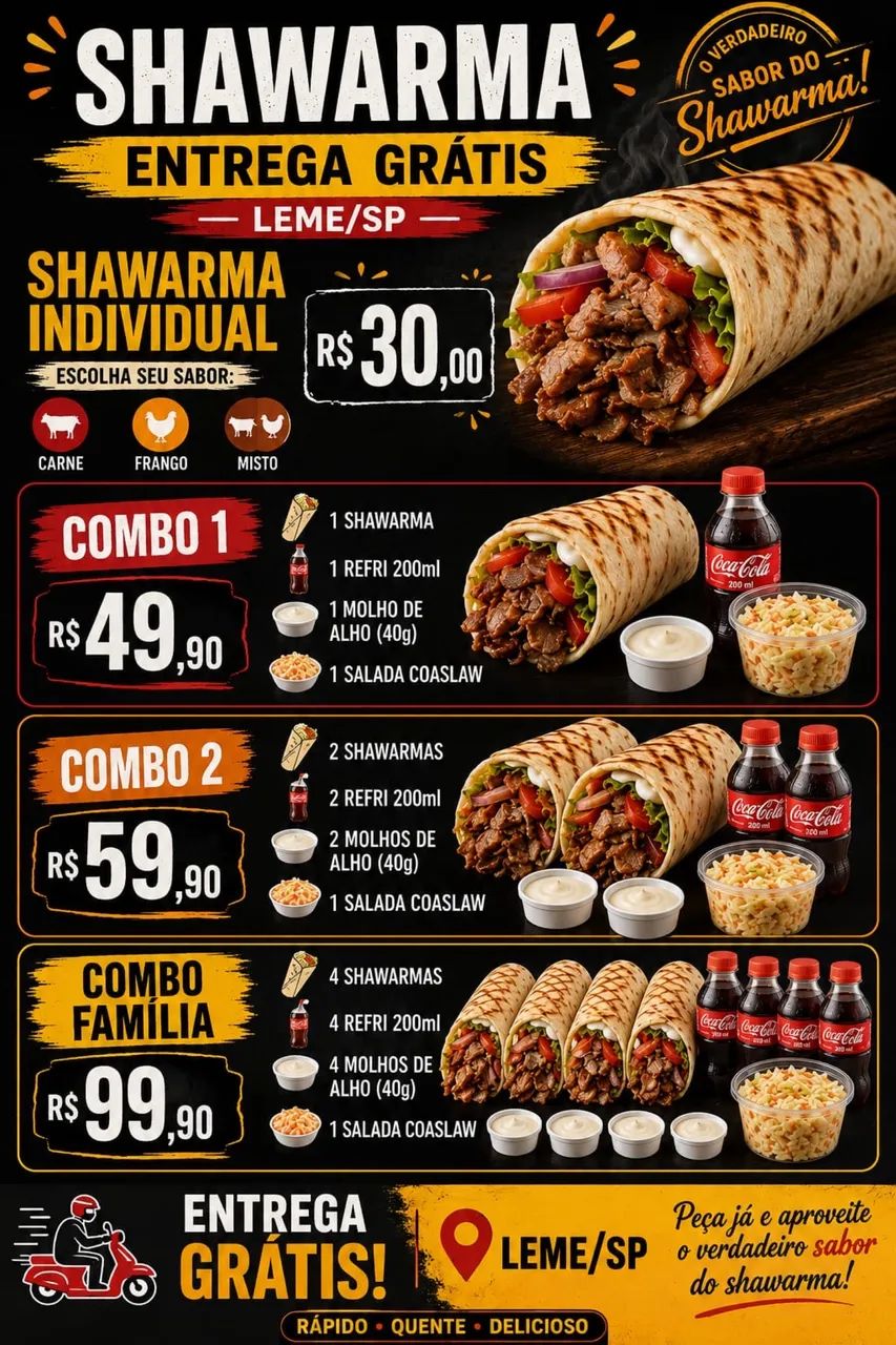 SHAWARMA LEME-SP ENTREGA GRÁTIS 