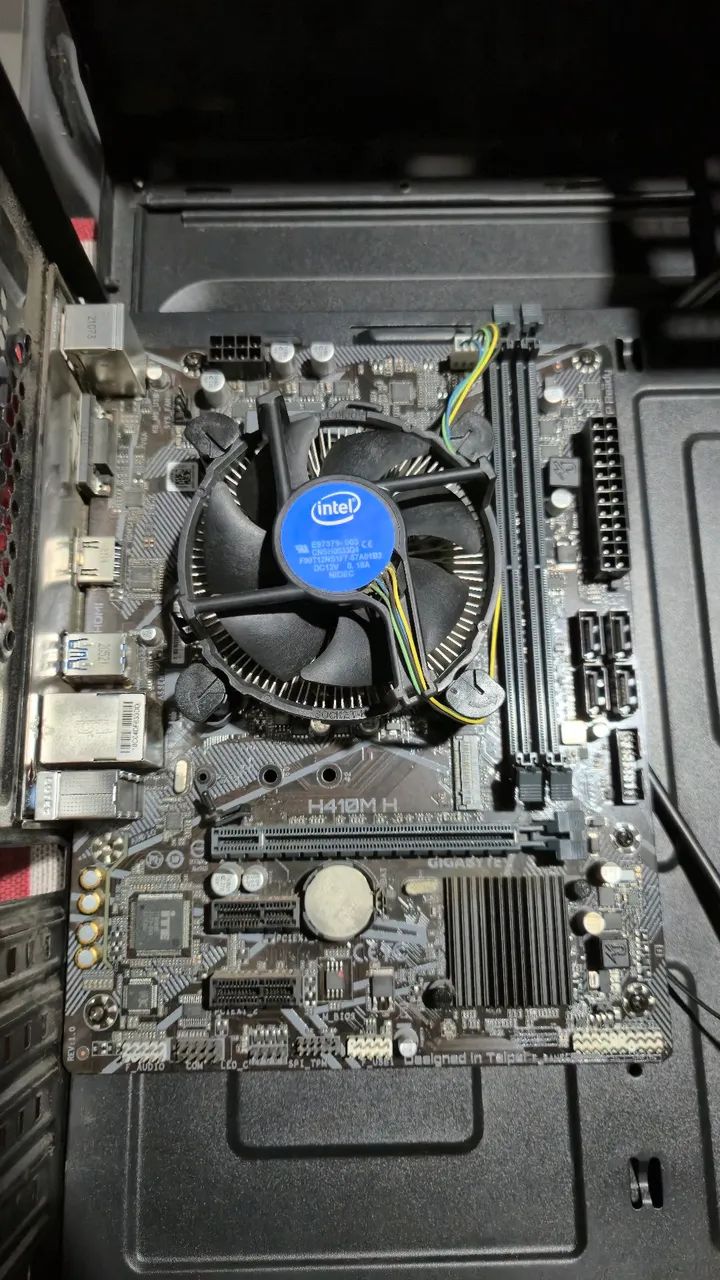 pc i310100f, placa mae h410m h e gabinete - Foto 3