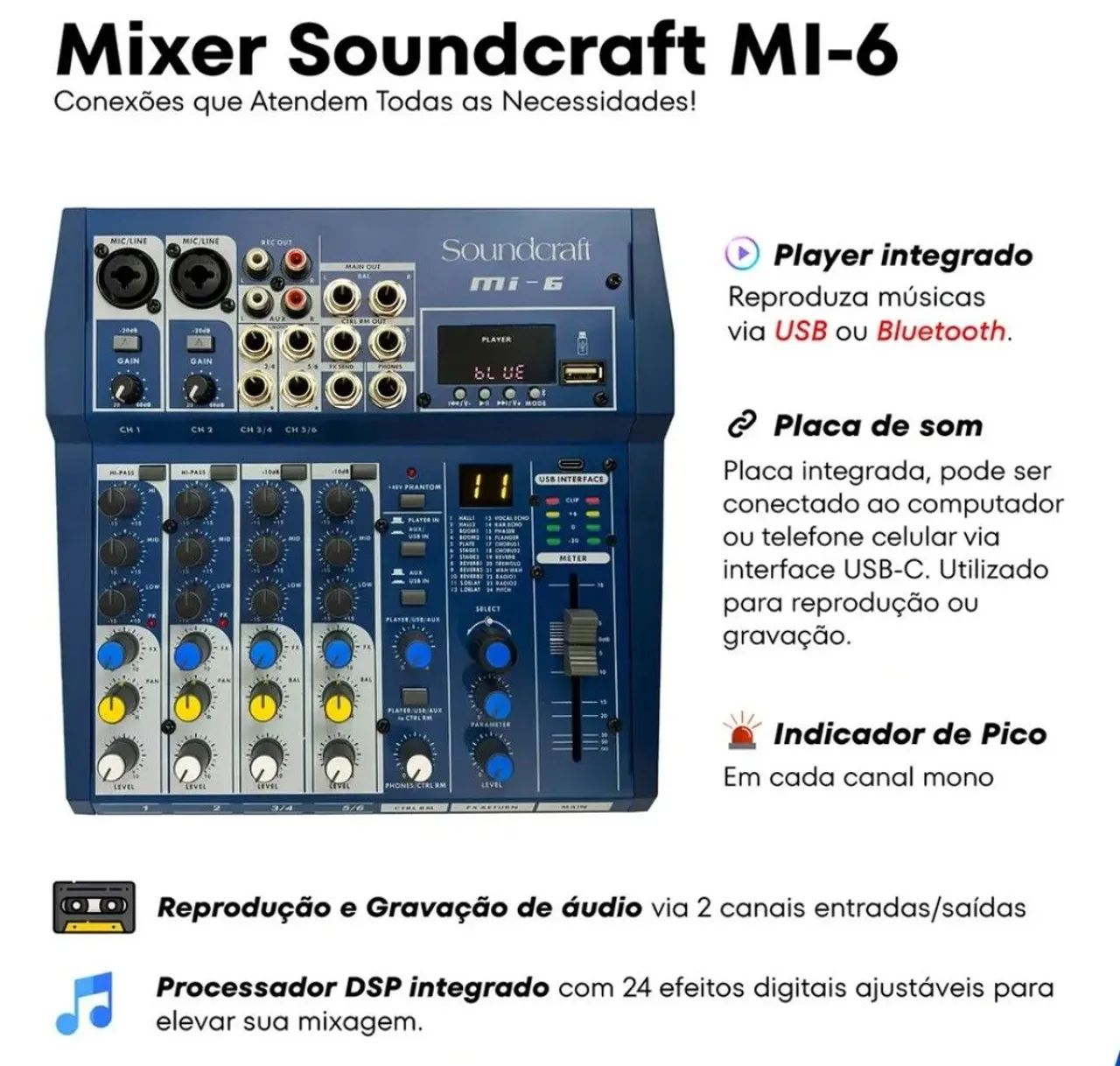 Console interface mesa MI6 séries SOUNDCRAFT  - Foto 5