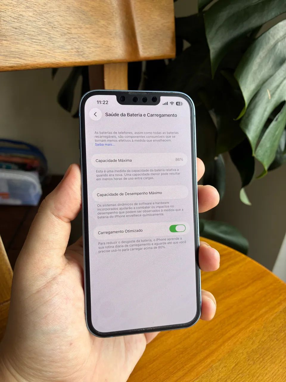 iPhone 14 Azul 128GB - Impecável (Caixa e Cabo) | Saúde 86% - Foto 3