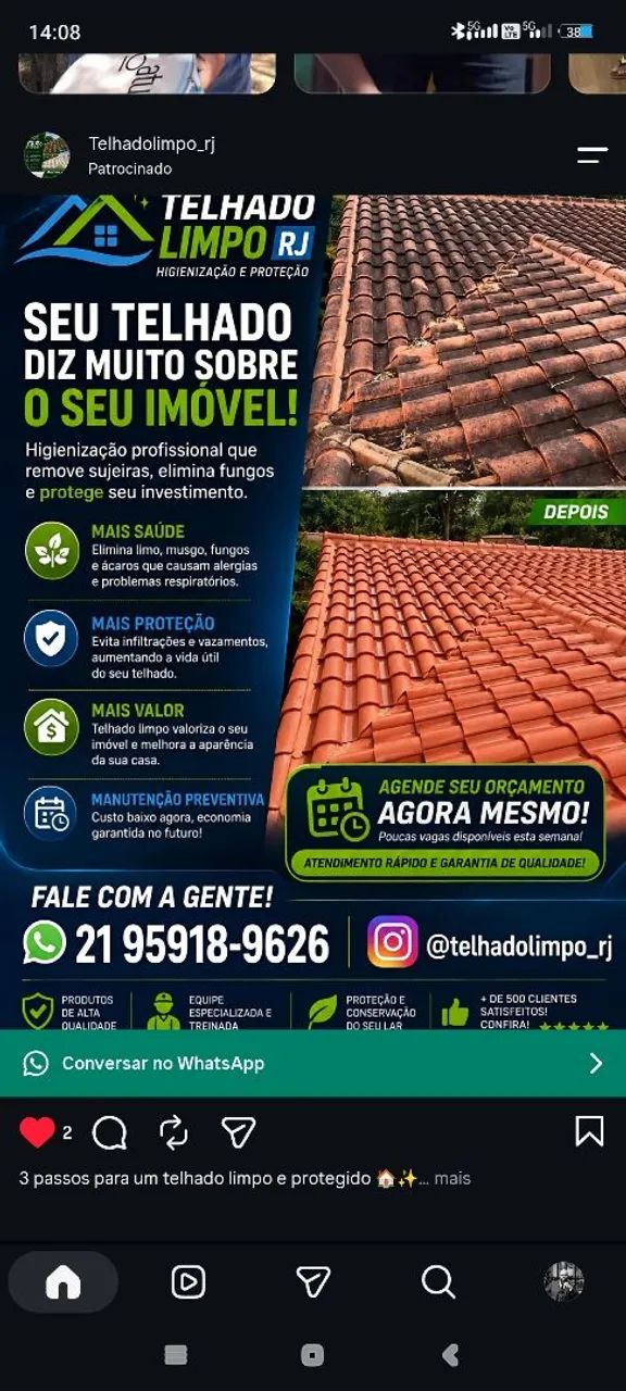 Limpeza de telhado a seco  - Foto 2