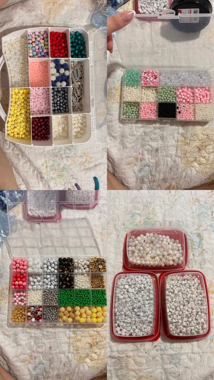 Miçangas e adereços para confecção de terços