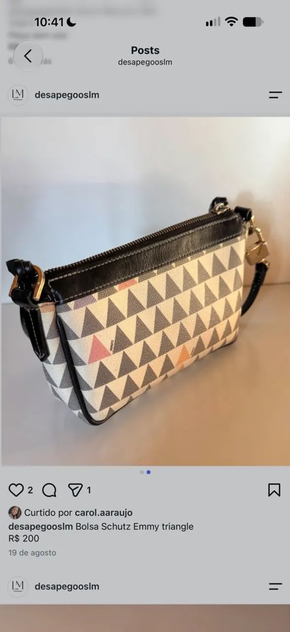 Bolsa Schutz triangle emmy  - Foto 2
