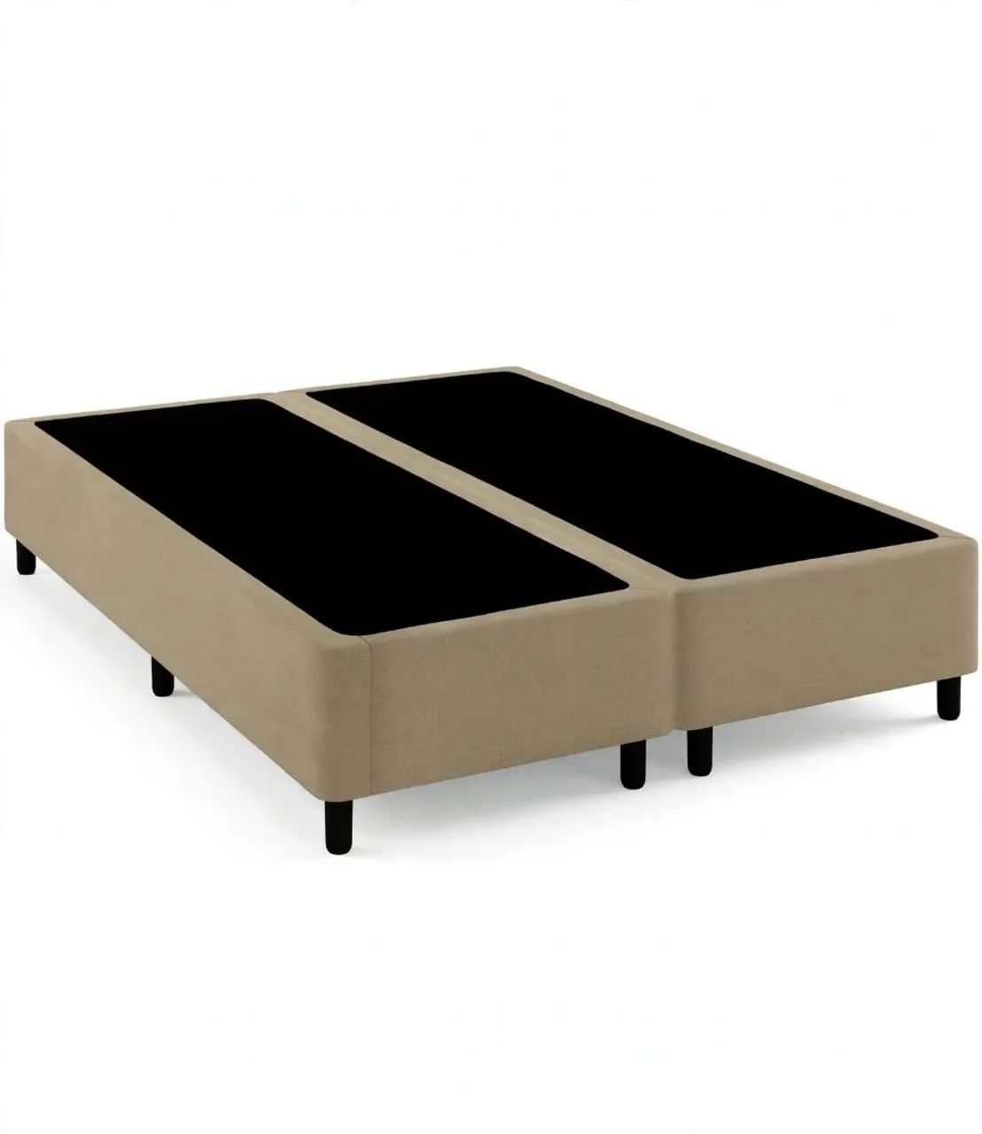 Cama box casal bipartida Suede cinza  - Foto 3