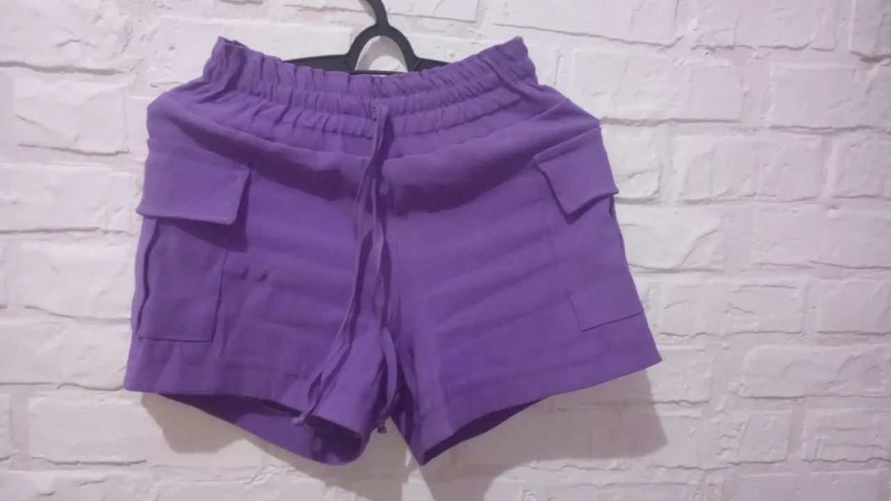 Lote de Shorts Tecido Feminino M  - Foto 3