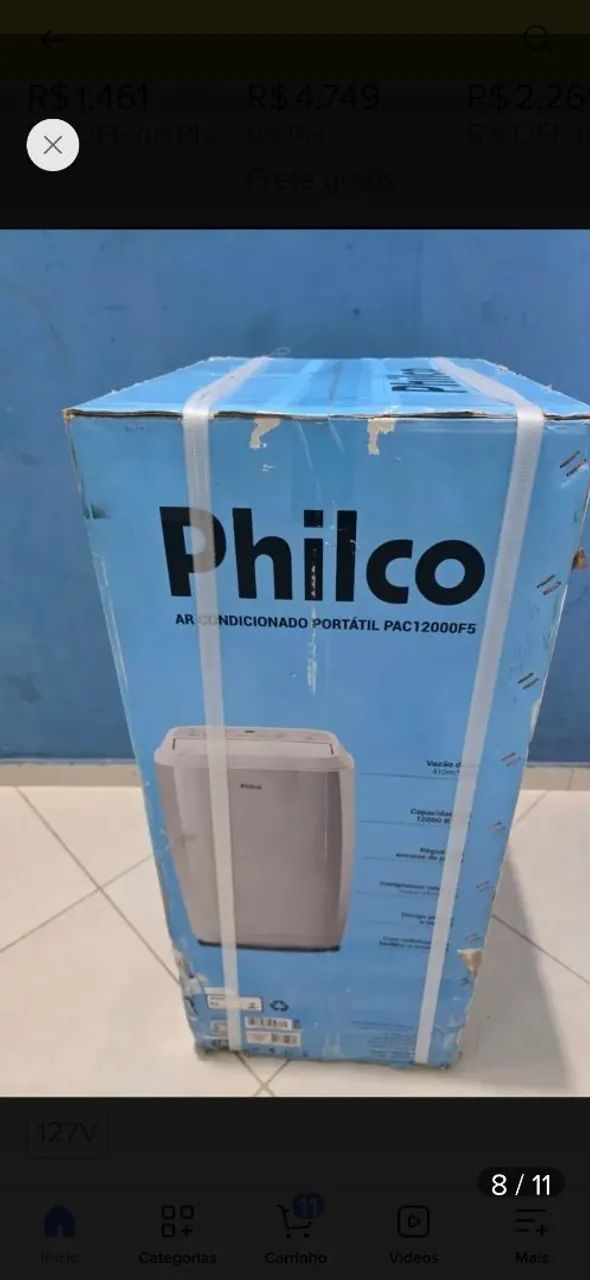 AR CONDICIONADO  PORTÁTIL PHILCO - 12000 BTUS